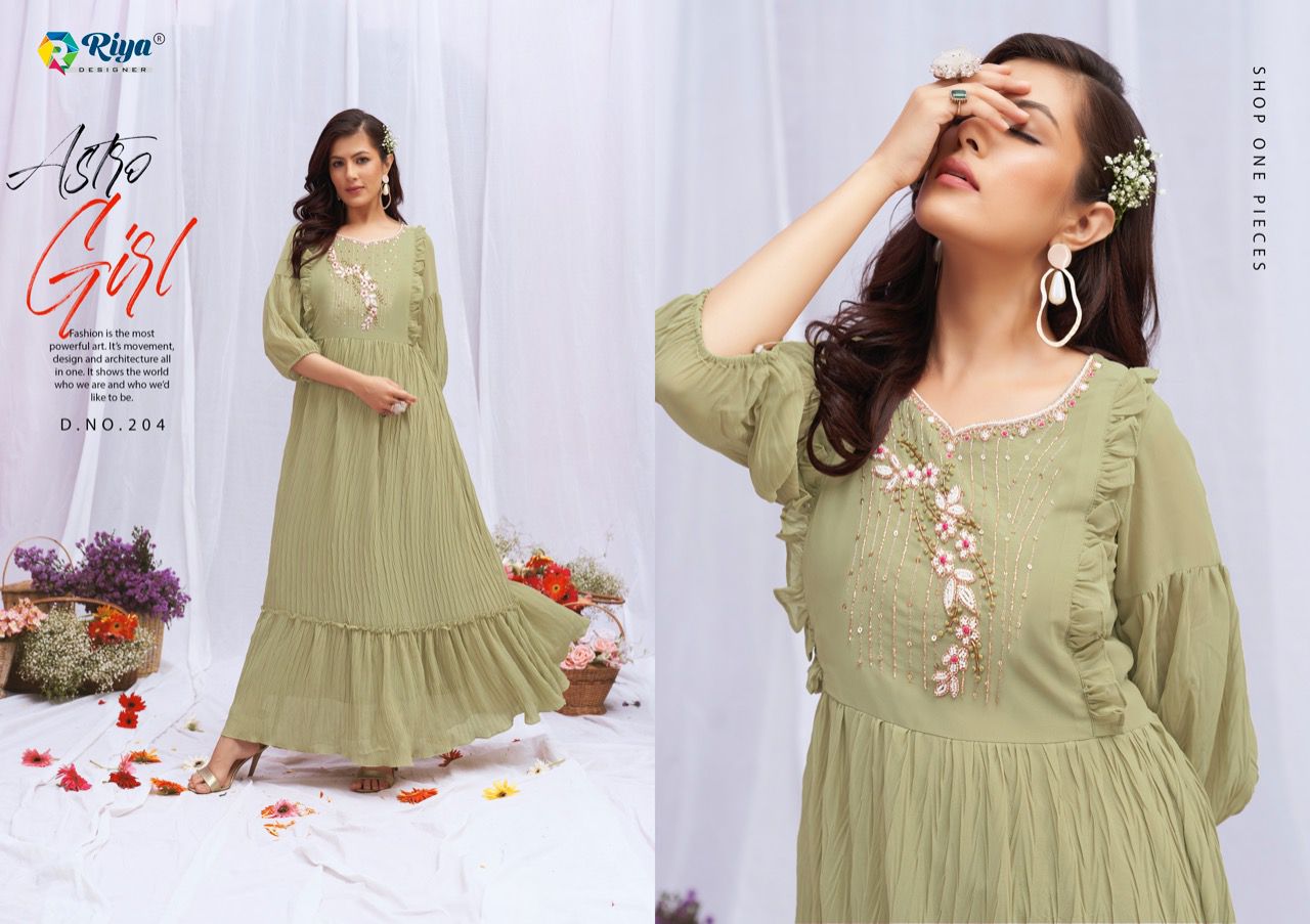 Riya Artery 2 Fancy Wear Wholesale Anarkali Kurtis Collection